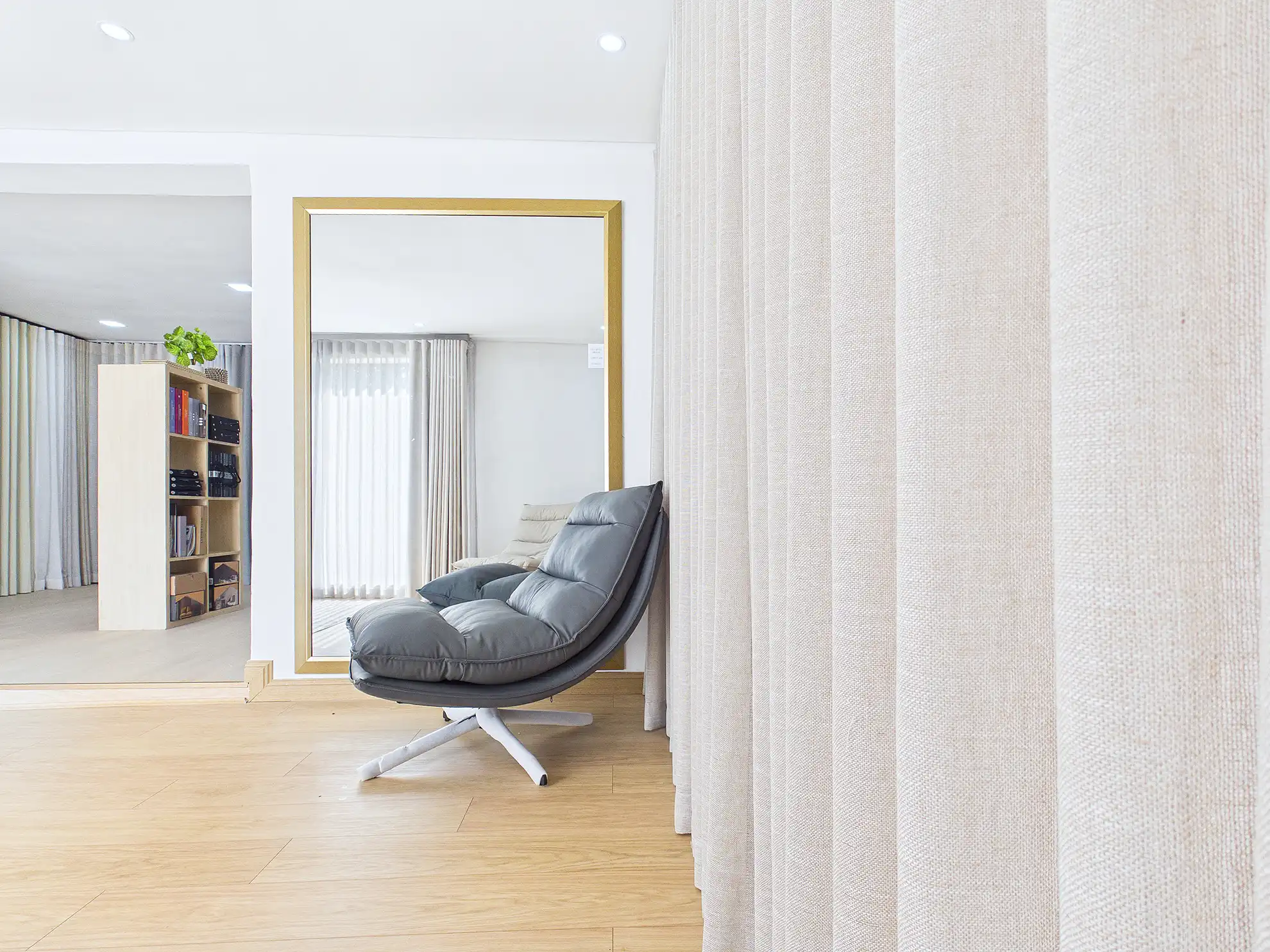 Premium sheer curtains and blinds showroom display in Johannesburg